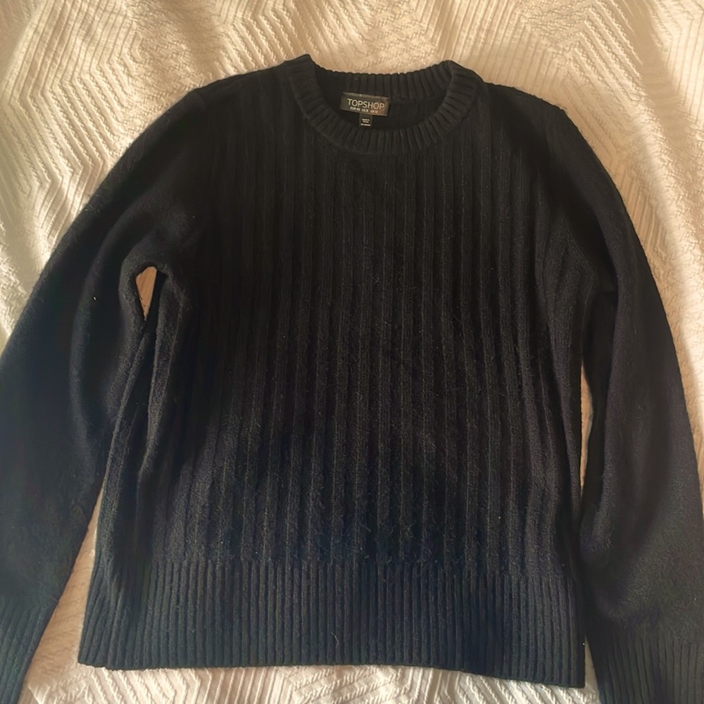 Black Top Shop ribbed sweater size 8